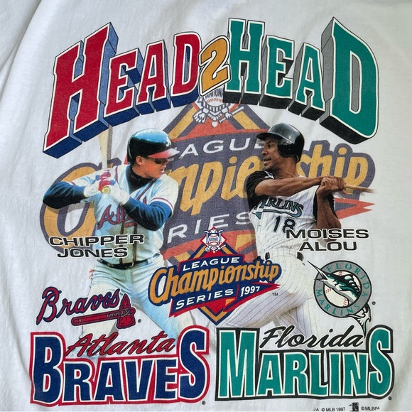 NWT Vintage 1997 League Championship Series Atlanta Braves vs. Florida Marlins - Picture 4 of 11